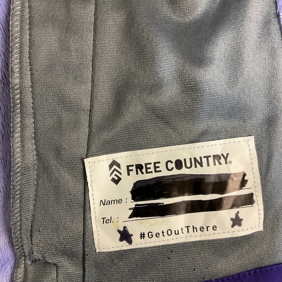 Free Country Girls Purple Jacket Faux Fur lined Inside Hoody Size 14/16 XXL - Picture 11 of 11